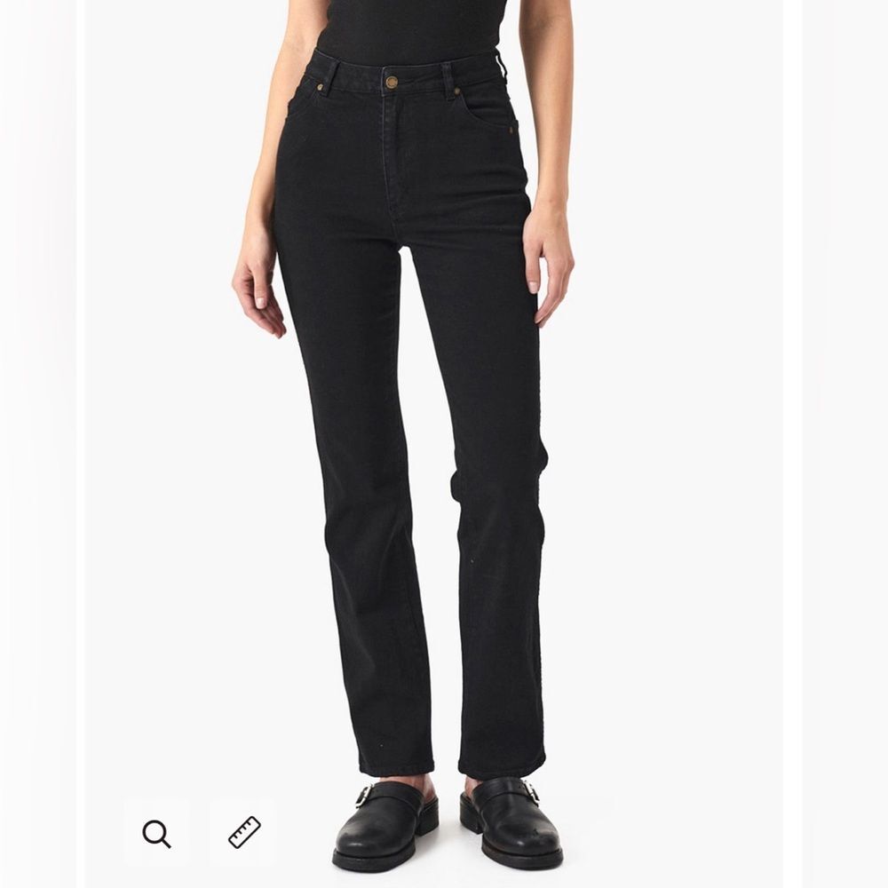 ROLLA’S Original High Rise Straight Jeans 24 Black Jet Black Aussie‎ 6 Slim